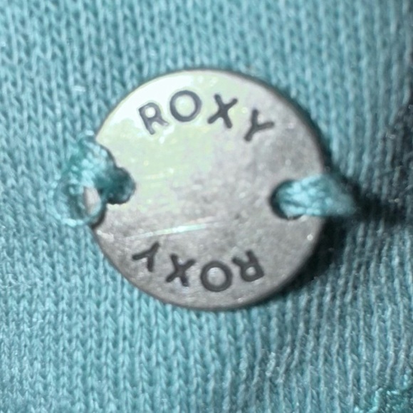 Junior's Roxy Cropped Sweater With Hoodie Blue Beach Surfer. Sz Jr L - Picture 2 of 12